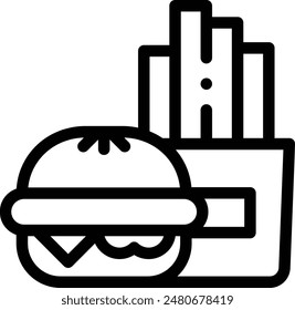 burguer icon. Thin Linear Style Design Isolated On White Background