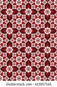 Burgundy Arabesque Mosaic Pattern Background