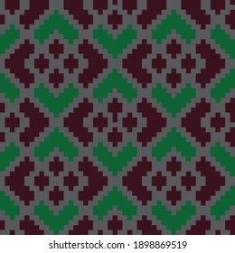 Burgundy Argyle, diamond shape seamless pattern background suitable for fashion textile, knitwear, graphics