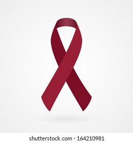 Burgundy Awareness Ribbon