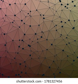 Burgundy color Abstract color Low-Polygones Generative Art background illustration