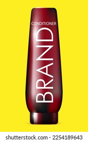 burgundy conditioner bottle vector illustration
