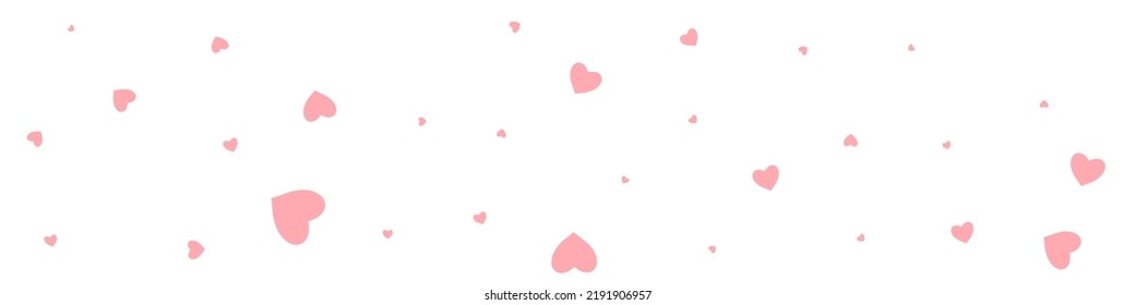 Burgund Confetti Vektor Panorama weißer Hintergrund. 3d-Herzbanner. Maroon Color Love Papercut-Muster.