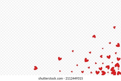 Burgundy Confetti Vector Transparent Backgound. Valentine Papercut Wallpaper. Pink Romantic Hearts Card.