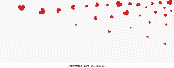 Burgundy Heart Vector Panoramic Transparent Backgound. Wedding Hearts Concept. Pink Paper Papercut Postcard.