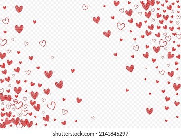 Burgundy Hearts Vector Transparent Backgound. Decoration Papercut Banner. Pink Falling Heart Wallpaper.
