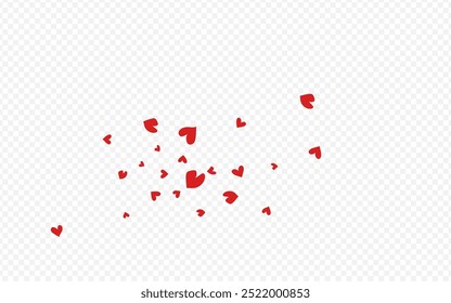 Burgundy Hearts Vector Transparent Backgound. Paper Confetti Frame. Pink Visual Papercut Wallpaper.