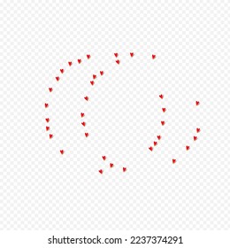 Burgundy Hearts Vector White Backgound. Happy Papercut Texture. Pink Romantic Confetti Wallpaper.