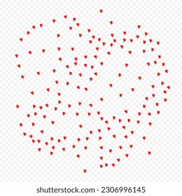 Burgundy Hearts Vector White Backgound. Visual Heart Texture. Pink Decoration Papercut Template.