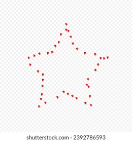 Burgundy Hearts Vector White Backgound. Romantic Confetti Pattern. Red Happy Papercut Poster.