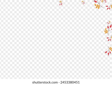 Burgundy Leaf Background Transparent Vector. Foliage Abstract Frame. Green Leaves Seamless. Pattern Design. Berries Tree.