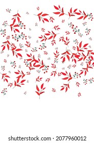 Burgund-Leaf-Hintergrund, weißer Vektorgrafik. Berries Dead Design. Rosa Blätter. Grünbuch. Bildschirmhintergrund.