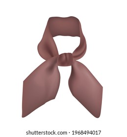 Burgundy neck scarf. vector illustration
