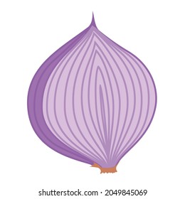 burgundy onion illustration over white