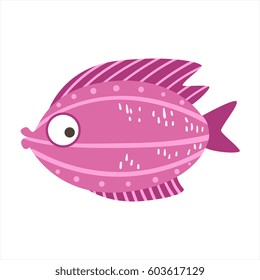 Burgundy And Pink Fantastic Colorful Aquarium Fish, Tropical Reef Aquatic Animal