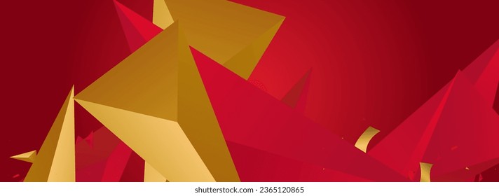 Burgundy Pyramid Geometric Vector Pink Panoramic Background. Minimalist Card. Golden Minimal Shapes Poster. Abstract Catalog.