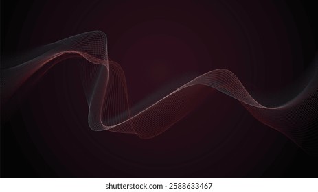 Burgundy Red wave abstract background. Line abstract with red burgundy background. Suit for backdrop, banner, flyer, card, presentation template and others.