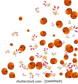 Burgundy Rowan Background White Vector. Leaves Thanksgiving. Colorful Image Set. Park Card. Yellow Plant Collection Banner.