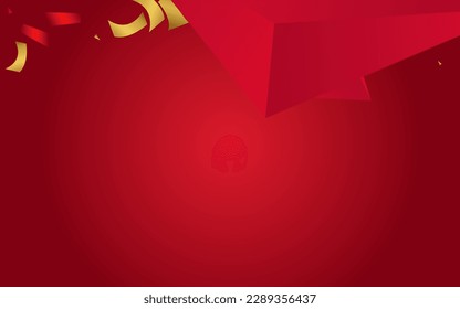 Burgundy Triangle Minimal Vector Pink Background. Minimalist Design. Red and Gold Technology Elements Poster. Modern Template.