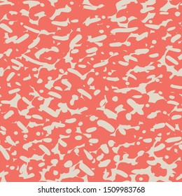 Burgundy and White tie dye seamless pattern.  Shibori seamless print. Watercolor hand drawn batik.  Handmade watercolour shirt tie dye pattern. Japan traditional tile. Coral and Beige shibori.