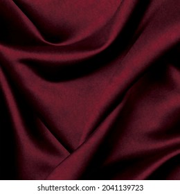 Burgundy wrinkled suede velvet fabric texture