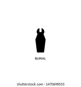 burial icon vector black design