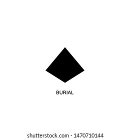 burial icon vector black design
