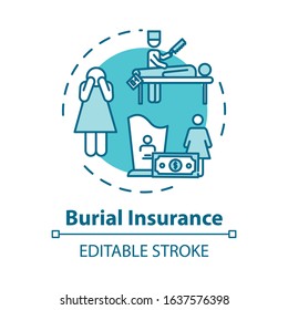 Burial insurance concept icon
