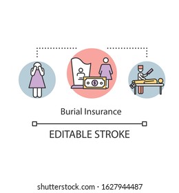 Burial insurance concept icon