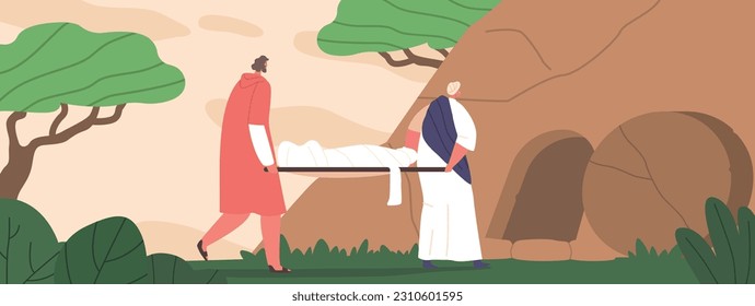 Burial Of Jesus Christ. Significant Event In Christian History, Marking The Entombment Of Jesus Christ After Crucifixion