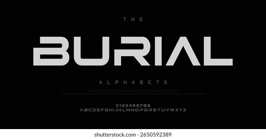 Burial modern stylish small alphabet letter logo design