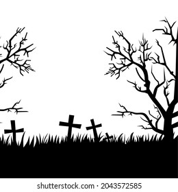 burial place vector background design. halloween