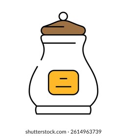 burial urn line icon vector. burial urn sign. isolated symbol illustration
