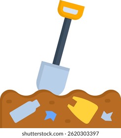 Buried Icon Flat Vector Illustration