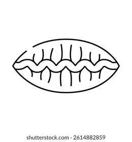 buriki kimchi-mandu dish line icon vector. buriki kimchi-mandu dish sign. isolated contour symbol black illustration