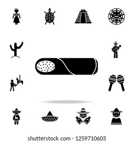 Burito icon. Detailed set of elements Mexico culture icons. Premium graphic design. One of the collection icons for websites, web design, mobile app