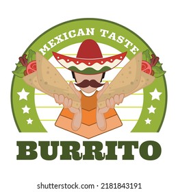 Burito logo for food business purposes