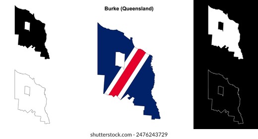 Burke (Queensland) outline map set