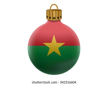 burkina christmas ball isolated