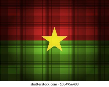 Burkina Faco Flag vector illustration. Burkina Faco Flag. National Flag of Burkina Faco.