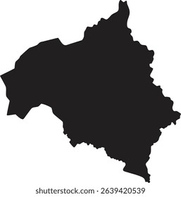 Burkina Faso black map silhouette vector style with white background