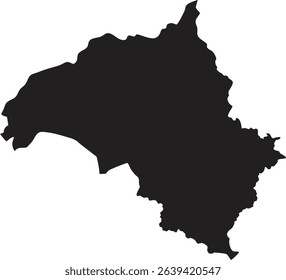 Burkina Faso black map silhouette vector style with white background