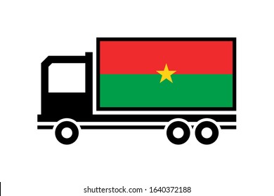 burkina faso delivery truck on a white background