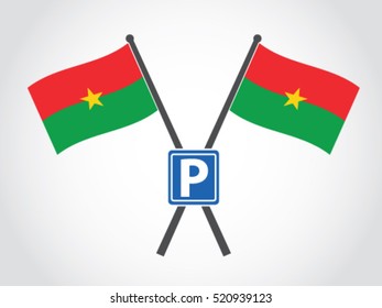 Burkina Faso Emblem Road Sign
