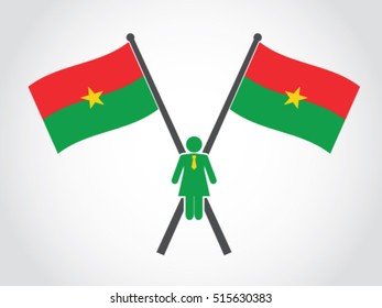 Burkina Faso Emblem Woman Politician