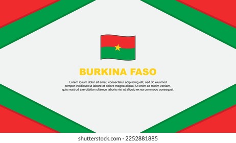 Burkina Faso Flag Abstract Background Design Template. Burkina Faso Independence Day Banner Cartoon Vector Illustration. Burkina Faso Template
