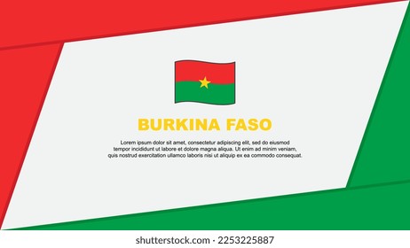 Burkina Faso Flag Abstract Background Design Template. Burkina Faso Independence Day Banner Cartoon Vector Illustration. Burkina Faso Banner