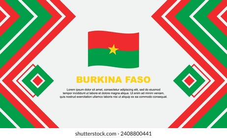 Burkina Faso Flag Abstract Background Design Template. Burkina Faso Independence Day Banner Wallpaper Vector Illustration. Burkina Faso Design