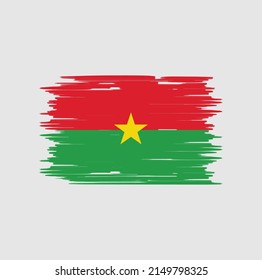 Burkina Faso Flag Brush. National Flag