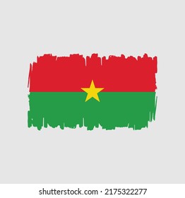 Burkina Faso Flag Brush. National Flag